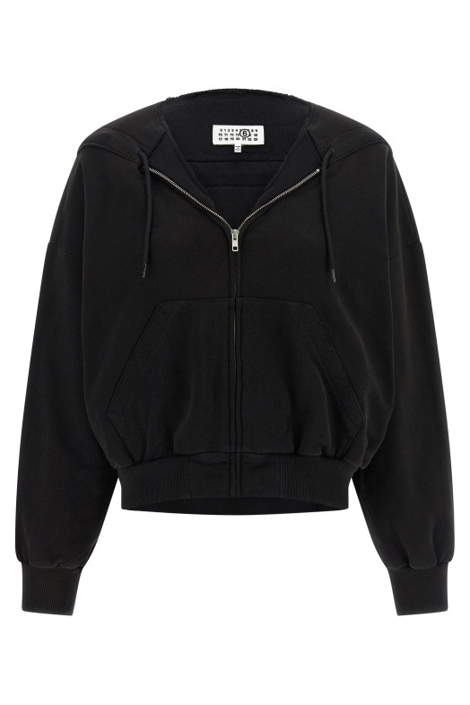 Trompe l'oeil hoodie Black