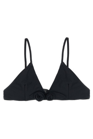 'Flower' bikini top Black