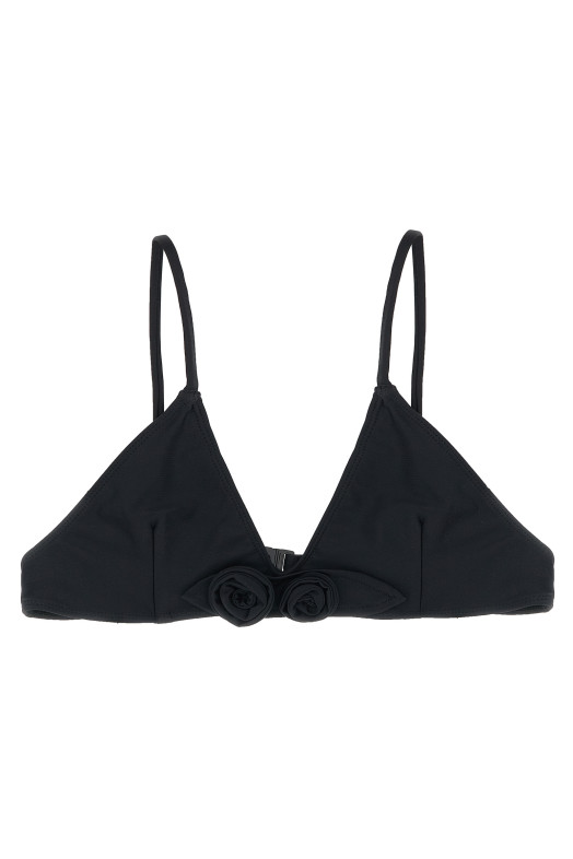 'Flower' bikini top Black