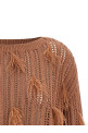 Ostrich feather sweater Brown