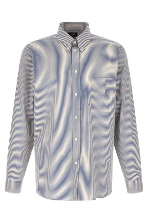 Striped button-down shirt Blue