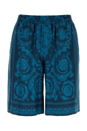 Printed silk bermuda shorts VERSACE (10024761A13557)