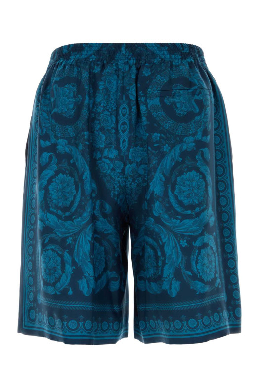 Printed silk bermuda shorts VERSACE (10024761A13557)