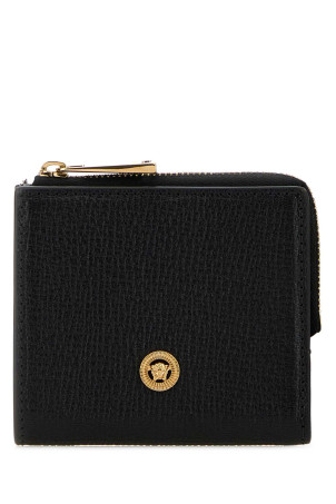 Black leather wallet VERSACE (10218761A10544)