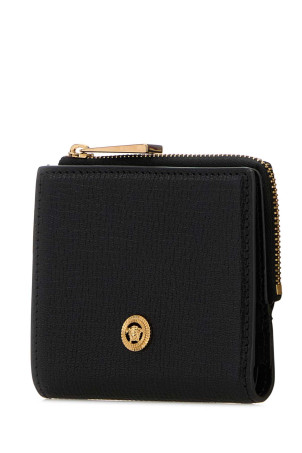 Black leather wallet VERSACE (10218761A10544)