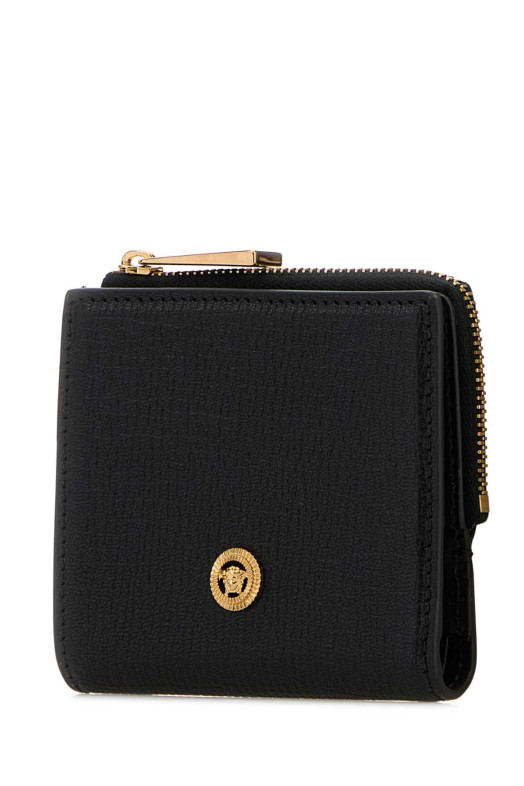 Black leather wallet VERSACE (10218761A10544)