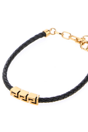 Black leather bracelet VERSACE (10227921A00637)