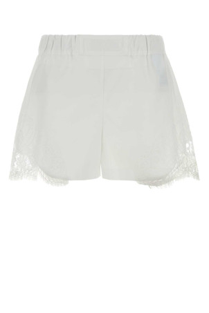 White poplin shorts VERSACE (10230551A13878)
