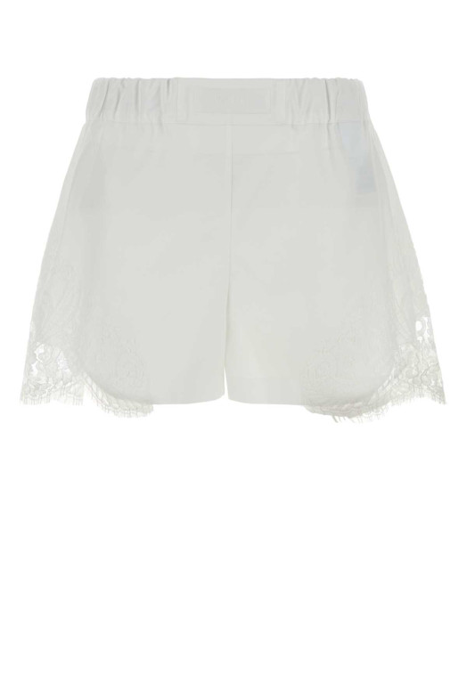 White poplin shorts VERSACE (10230551A13878)