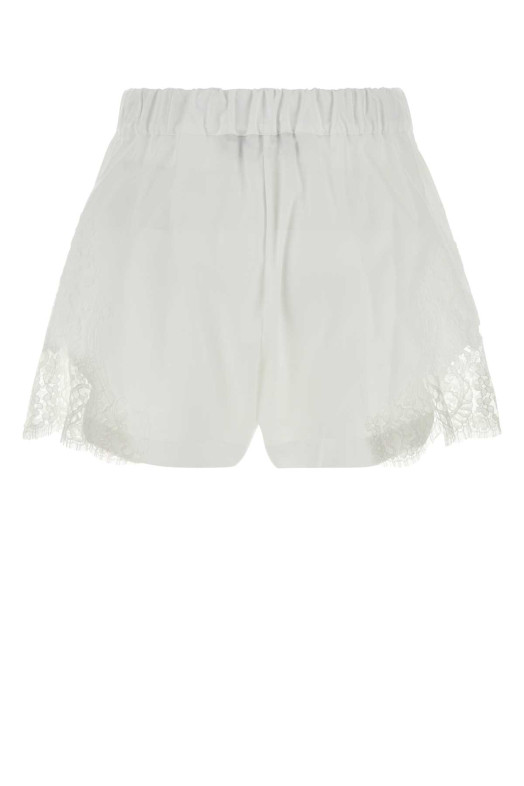 White poplin shorts VERSACE (10230551A13878)