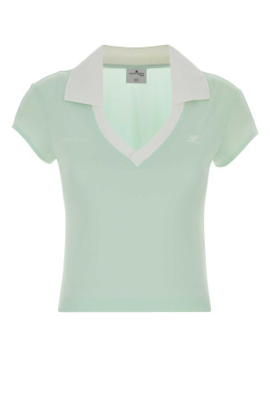 Mint green polyester polo shirt COURREGES (126JPO057JS0195)