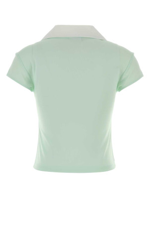 Mint green polyester polo shirt COURREGES (126JPO057JS0195)