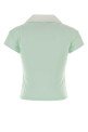 Mint green polyester polo shirt COURREGES (126JPO057JS0195)