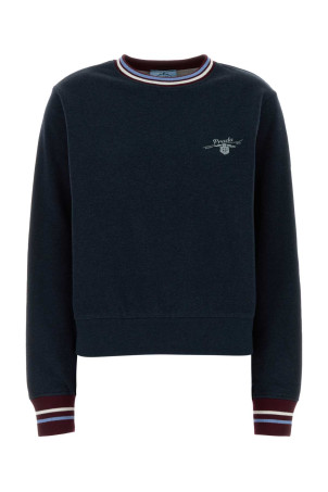 Melange dark blue cotton sweatshirt PRADA (134728SOOO19IC)