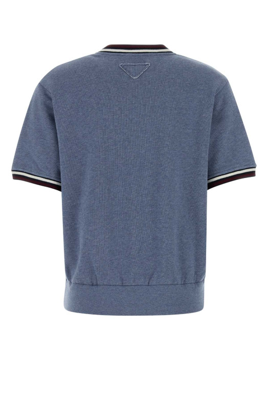 Cerulean blue cotton t-shirt PRADA (135737SOOO19IC)