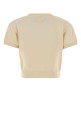 Pastel yellow cotton t-shirt PRADA (135738SOOO14W6)