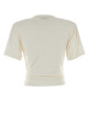 White stretch cirulose t-shirt Beige MAGDA BUTRYM (172426)