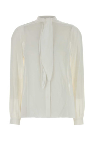 White crepe shirt Black TORY BURCH (176348)