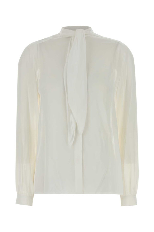 White crepe shirt Black TORY BURCH (176348)