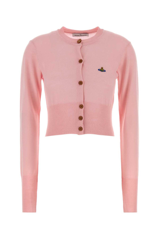 Pink wool Bea cardigan VIVIENNE WESTWOOD (1803002UY001A)