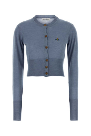 Cerulean blue wool Bea cardigan VIVIENNE WESTWOOD (1803002UY001A)