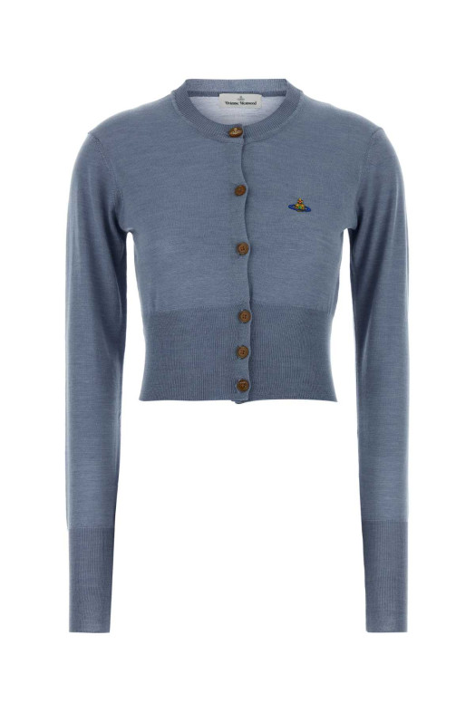 Cerulean blue wool Bea cardigan VIVIENNE WESTWOOD (1803002UY001A)