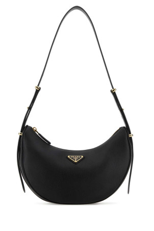 Black leather shoulder bag Black PRADA (1BC2742CYS)