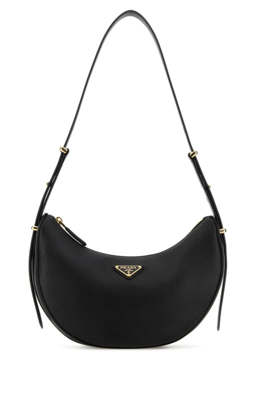 Black leather shoulder bag Black PRADA (1BC2742CYS)