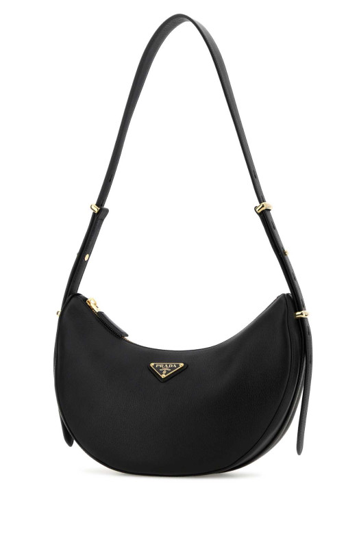 Black leather shoulder bag Black PRADA (1BC2742CYS)
