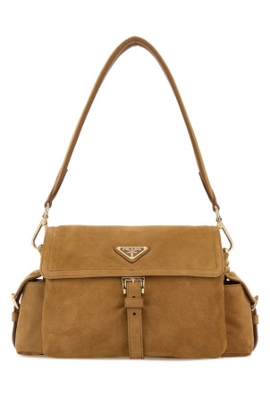 Camel suede shoulder bag PRADA (1BD394VNOO008)