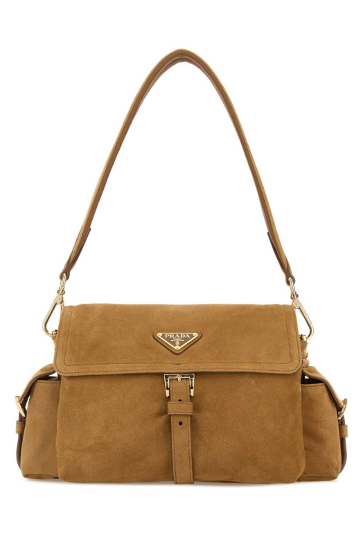 Camel suede shoulder bag PRADA (1BD394VNOO008)