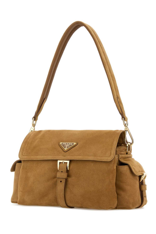 Camel suede shoulder bag PRADA (1BD394VNOO008)