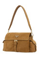 Camel suede shoulder bag PRADA (1BD394VNOO008)