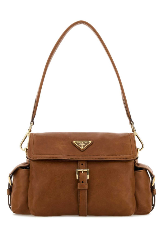 Camel nappa leather Prada Explore shoulder bag PRADA (1BD394VNOO2DX8)