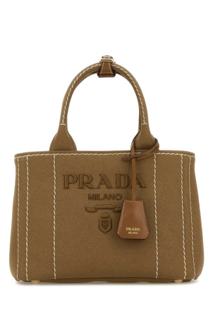 Camel canvas handbag PRADA (1BG464V8OK2CYA)