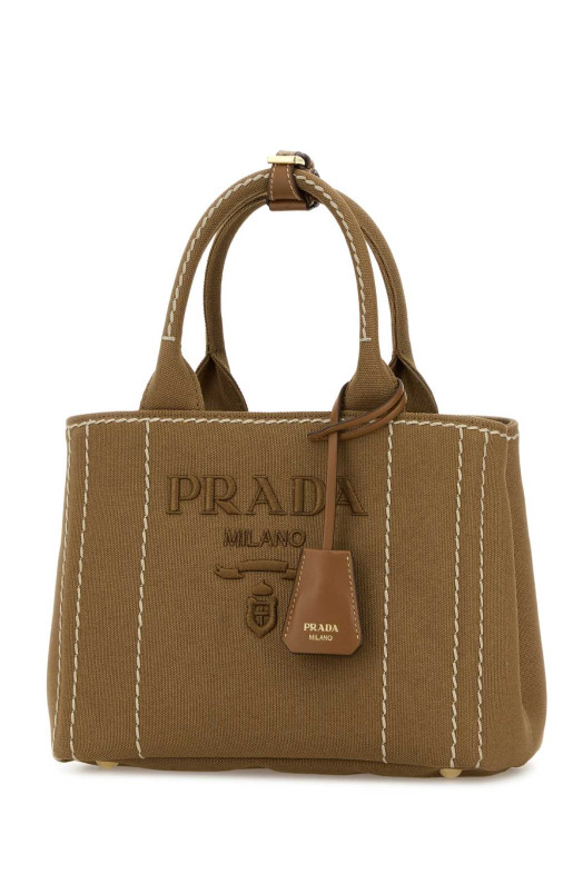 Camel canvas handbag PRADA (1BG464V8OK2CYA)