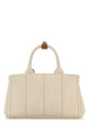 Sand canvas shopping bag PRADA (1BG554V8OK2CX9)