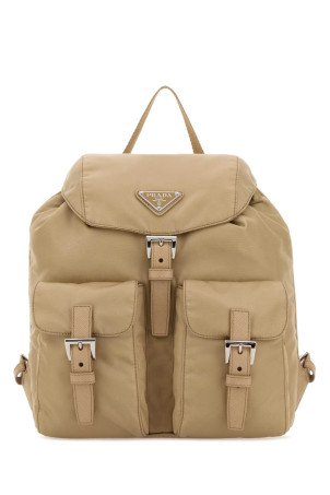 Beige Re-nylon small backpack PRADA (1BZ677RV44)