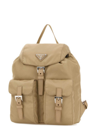Beige Re-nylon small backpack PRADA (1BZ677RV44)