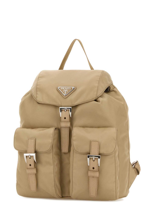 Beige Re-nylon small backpack PRADA (1BZ677RV44)