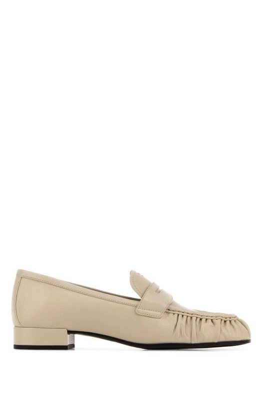 Ivory leather loafers PRADA (1D175OF020007)