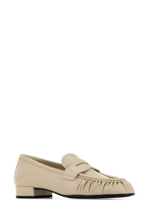 Ivory leather loafers PRADA (1D175OF020007)