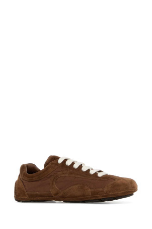 Brown suede and Re-Nylon Montecarlo Re-Edition 2005 sneakers PRADA (1E247OFD010D7C)