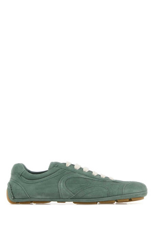 Mint green suede Montecarlo sneakers PRADA (1E247OFDD10008)