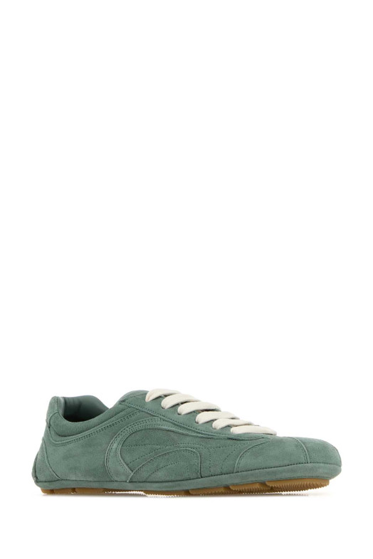Mint green suede Montecarlo sneakers PRADA (1E247OFDD10008)