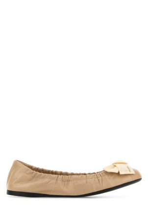 Beige leather ballerinas PRADA (1F322OF005ZJB)