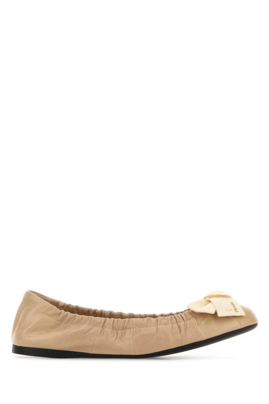 Beige leather ballerinas PRADA (1F322OF005ZJB)