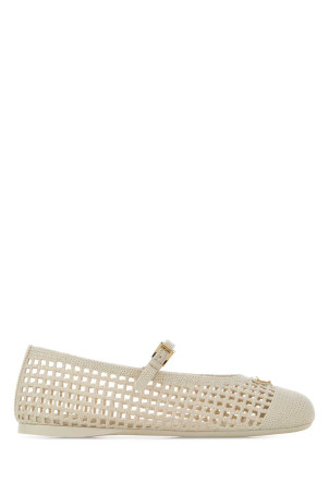 ivory crochet ballerinas PRADA (1F364OF0052F46)