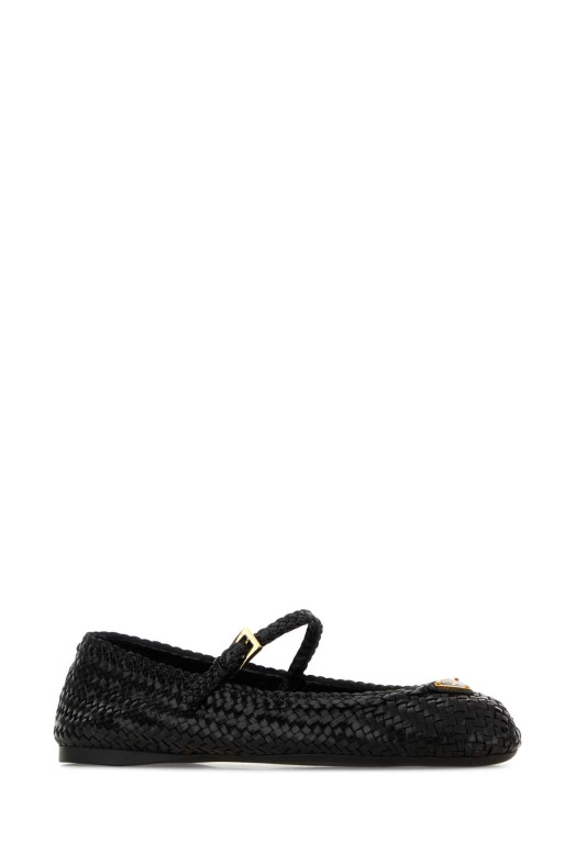 Black leather ballerinas Black PRADA (1F368OF005034)