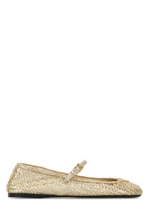 Gold leather ballerinas PRADA (1F368OF005034)